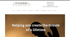 Desktop Screenshot of pondersfuneralhome.com
